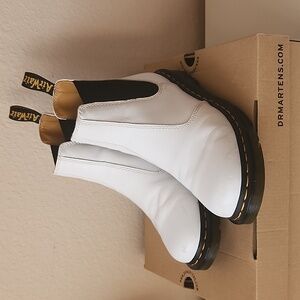 Dr.Martens White Ankle Boots